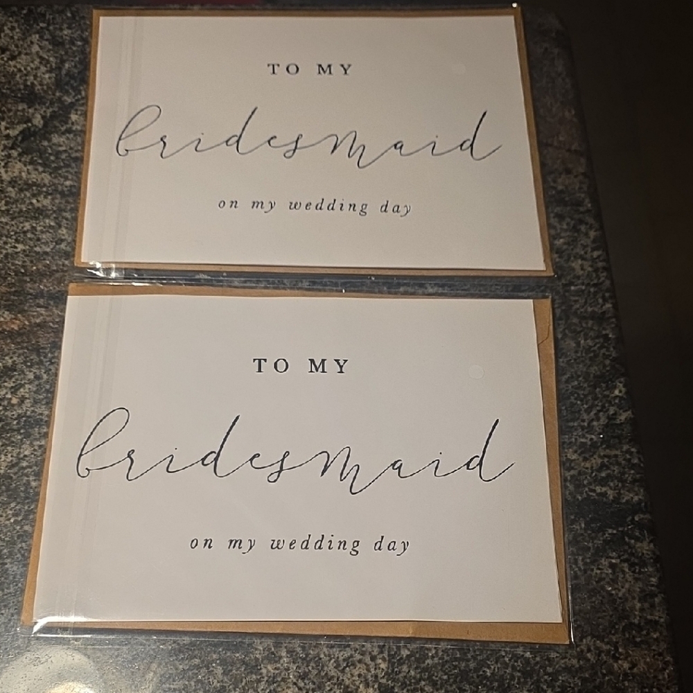 To My Bridesmaid Greeting Card - White and Brown